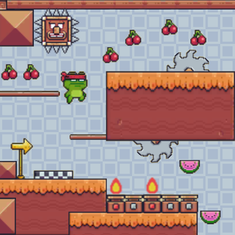 超级忍者青蛙-水果冒险！