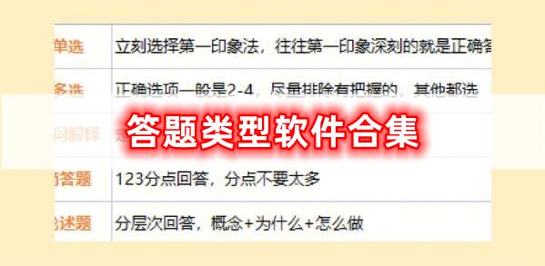 答題類型的軟件合集