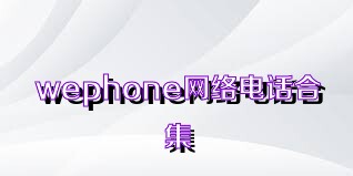 wephone網(wǎng)絡(luò)電話合集