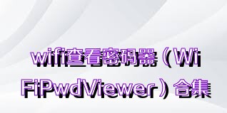 wifi查看密碼器（WiFiPwdViewer）合集