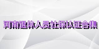 河南退休人員社保認證合集