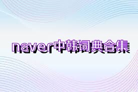 naver中韓詞典合集