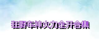 狂野車神火力全開合集