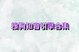 搜狗知音引擎合集