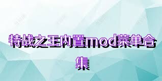 特戰(zhàn)之王內(nèi)置mod菜單合集