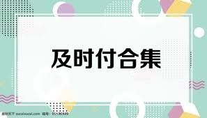 及時(shí)付合集