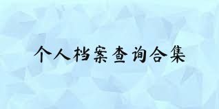 个人档案查询合集