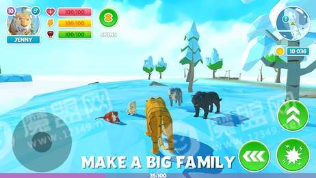冬季老虎家庭模擬器3D2